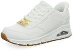 Skechers UNO Banksia Damen-Sneaker, Wei&szlig;es Duraleather-Mesh, 42 EU