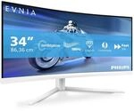 Philips Evnia 34M2C5501A - 34 Zoll WQHD Curved Gaming Monitor, 180 Hz, 1 ms, FreeSync