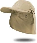 normani Sommer Cap 'Savannah' mit einrollbarem Nackenschutz Khaki XXL