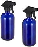 Relaxdays Spr&uuml;hflasche Glas, 2er Set, 500 ml, nachf&uuml;llbar, Nebel & Strahl,