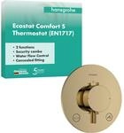 hansgrohe Ecostat Comfort S - Duschthermostat Unterputz mit Sicherungskombination,