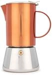 La Cafeti&egrave;re Espresso-Kaffeemaschine aus poliertem Edelstahl, 2 ml, kupferfarben