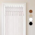 Cozyor Makramee Boho Vorhang T&uuml;rvorhang Fenstervorhang 132x200cm als Raumteiler,