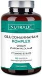 Glucomannan Konjak 3000mg - Cholin-Bitartrat + Chrom - Picolinat und Vit B3 und