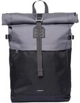 Sandqvist Icon Rolltop Laptop Rucksack 14&rdquo;, 23L, Schwarz & Grau,...