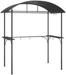 vidaXL Grillpavillon, Grill&uuml;berdachung mit Seitenregalen, BBQ Pavillon...