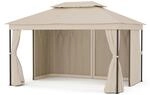 blumfeldt Mondo Dual Pavillon 3x4 &ndash; Doppeldach & Moskitonetze, Rostfreier