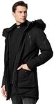 trueprodigy Herren Winterjacke Harvey - Casual Parka - Warme gef&uuml;tterte Jacke -