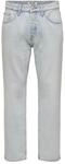 Only & Sons Herren Jeans ONSEDGE Straight Mid Waist - Regular Fit - Grau Blau,