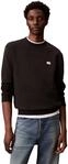 Calvin Klein Herren Sweatshirt Terry Badge mit Rundhalsausschnitt, Schwarz (Black),