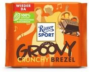 Ritter Sport Crunchy Brezel, Groovy, Vollmilchschokolade mit knusprigen