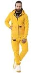 Cipo & Baxx Herren Jogginganzug CLR150 Gelb &ndash; Zweiteiliges Set aus Kapuzenjacke und