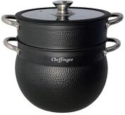 3 tlg Kuskus Topf 8L Dampfgarer COUSCOUS &Oslash;24cm Dampfkocher Gem&uuml;se Steamer...