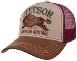 Stetson The Plains Trucker Cap Snapback Baumwolle Herren Sommer Winter Bordeaux...