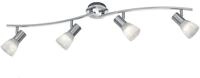 Trio Leuchten LED-Deckenleuchte "Levisto" in Nickel matt, Glas alabasterfarbig wei&szlig;