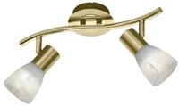 Trio Leuchten LED-Deckenleuchte "Levisto" in Messing matt, Glas alabasterfarbig wei&szlig;