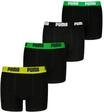PUMA Boxershorts Jungen f&uuml;r Kinder Unterhose weicher Bio-Baumwollstretch 4er-Pack,