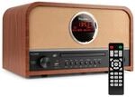 Audizio Salerno DAB Radio Tuner Retro CD Player Bluetooth Braun | Stilvoll,