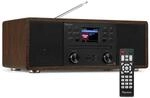 Audizio Avola DAB Internetradio mit CD Player WLAN Bluetooth Holz Braun 