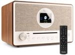 Audizio Lucca Stereo DAB Radio mit CD-Player, Internetradio WLAN, Beige | Stilvolles