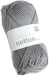Rico Design 50 g Creative Cotton Aran Garn 85 m Laufl&auml;nge/Kn&auml;uel (Fb. 28 mausgrau)