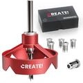 CREATE! Bohrlehre | Bohrhilfe | Bohrschablone mit geh&auml;rteten H&uuml;lsen f&uuml;r Bohrer mit