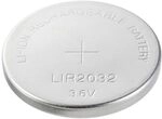 VOLTCRAFT LIR2032 Knopfzellen-Akku LIR 2032 Lithium 45 mAh 3.6V 1St.
