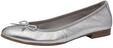 Tamaris Damen Ballerina Leder flach, metallic, 41 EU