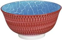 Cilio Bowl AMICI Rauten Rot | Porzellan Sch&uuml;ssel | Gebrannt bei 1300 &deg;C | Ramen