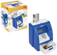 Idena 50060 - Digitale Spardose f&uuml;r Kinder mit Sound, Geldautomat in Blau und Wei&szlig;