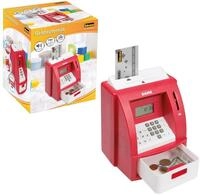Idena 50061 - Digitale Spardose, Geld-Automat mit Sound in Rot, PIN gesch&uuml;tzte
