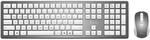 MediaRange Funk-Tastatur und optische 4 Tasten Funk-Maus Set, wei&szlig;/Silber