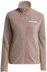 adidas Women's Terrex Multi Essentials Full Zip Fleece Jacket, Trace Brown, L