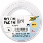 folia 12916 - Nylonfaden auf Spule, ca. 0,16 mm x 100 m, Transparent, Tragkraft...