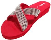 Siebi's Nizza Modische Strandschuhe Badeschuhe Pantoletten mit Plateau und extra