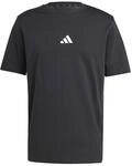 adidas Herren Essentials Small Logo Single Jersey Shirt, Black/White, L