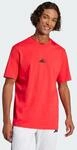 adidas Herren Essentials SMALL Logo Single Jersey Tee, Pure Ruby/Black, XXL