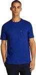Tommy Hilfiger Herren T-Shirt Kurzarm Essential mit Brusttasche, Blau (Wedge Blue), S