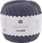 Rico Design Essentials Crochet, 100 Prozent Baumwolle, Maus grau