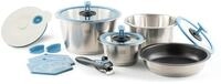cookvision nesto stapelbares Topf- und Pfannenset 13-tlg. Blau, 3 Edelstahlt&ouml;pfe,