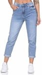 Hailys Damen High Waist Ankle Mom Jeans Mi44rell kn&ouml;chellange Jeanshose
