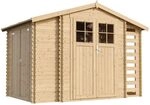 Holzhaus Gartenhaus mit Brennholzschuppen TIMBELA M389F+M389G - mit Boden