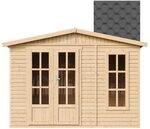 Gartenhaus Holz 6 m2 - H232 x 332 x 222 cm - Gro&szlig;e multifunktionale...