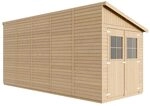TIMBELA Gartenhaus Holz (mit Seitenwand) MIT IMPR&Auml;GNIERTEM Boden -...