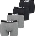Levi&rsquo;s Einfarbige Basic-Boxershorts, weiche Herrenunterw&auml;sche aus Bio-Baumwolle