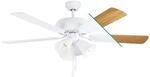 EGLO Deckenventilator LAS PALMAS, 5 Fl&uuml;gel Ventilator mit Licht, Zugkette,