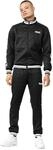 Lonsdale Herren Trainingsanzug schmale Passform ASHWELL S, Black/White
