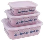 AWAVE Aufbewahrungsdosen-Set mit Deckel, 3-teiliges Set, 400 ml, 730 ml, 1.300...