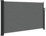 vidaXL Ausziehbare Seitenmarkise Anthrazit 120x600 cm