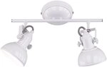 Reality Leuchten Deckenleuchte Gina R80152001, Metall wei&szlig;, 2 x E14